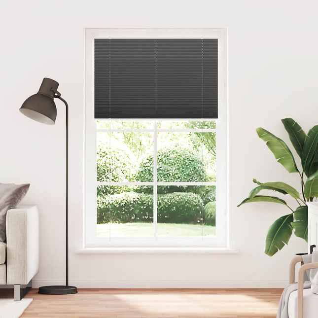 Plisségardin Sort 120x200 cm Stofbredde 119,4 cm Polyester