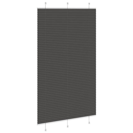 Plisségardin Sort 120x200 cm Stofbredde 119,4 cm Polyester