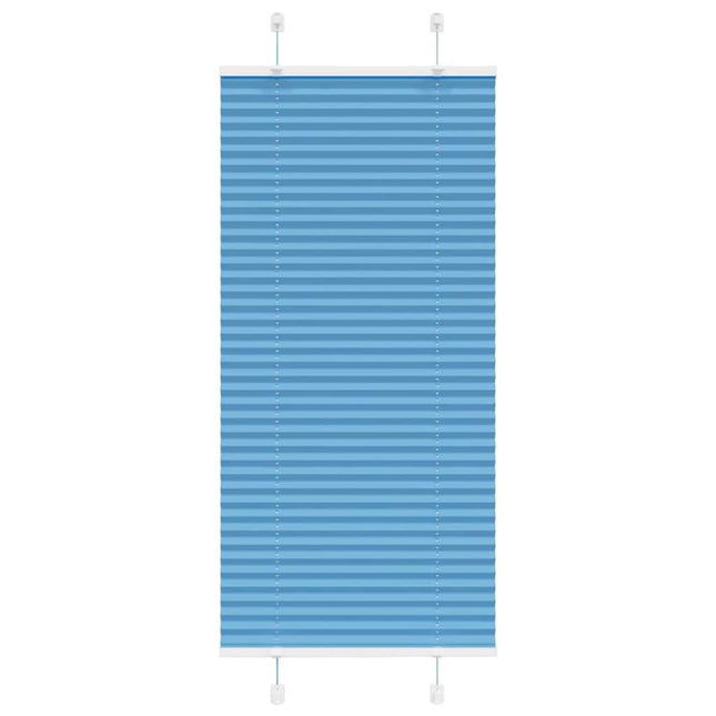 Plisségardin Blå 65x100 cm Stofbredde 64,4 cm Polyester