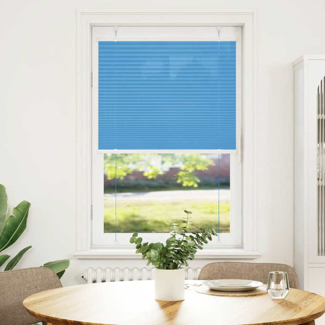 Plisségardin Blå 70x100 cm Stofbredde 69,4 cm Polyester