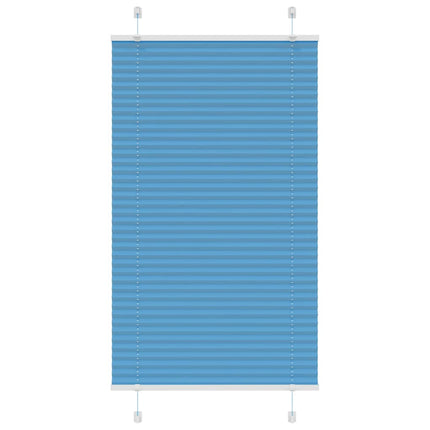 Plisségardin Blå 75x100 cm Stofbredde 74,4 cm Polyester