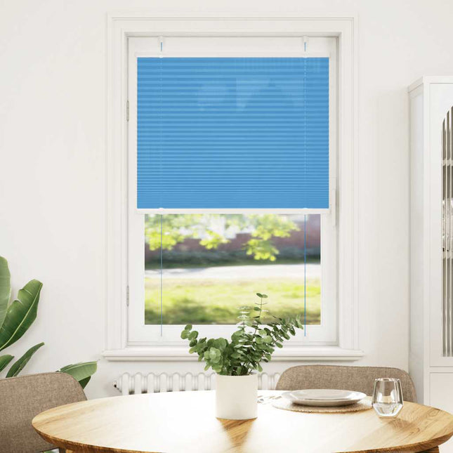 Plisségardin Blå 75x100 cm Stofbredde 74,4 cm Polyester