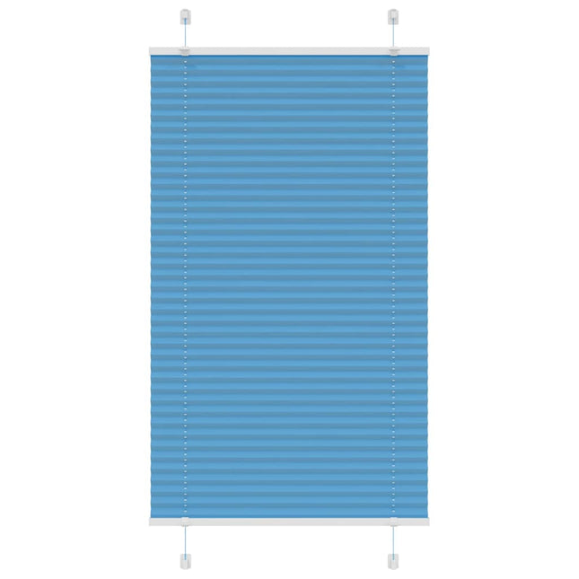 Plisségardin Blå 80x100 cm Stofbredde 79,4 cm Polyester