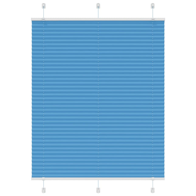 Plisségardin Blå 105x100 cm Stofbredde 104,4 cm Polyester