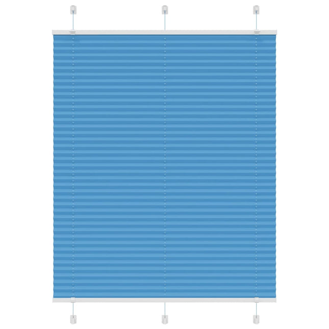 Plisségardin Blå 110x100 cm Stofbredde 109,4 cm Polyester