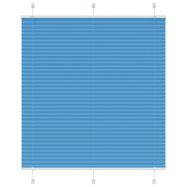 Plisségardin Blå 120x100 cm Stofbredde 119,4 cm Polyester