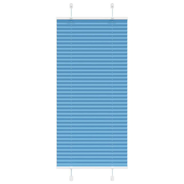 Plisségardin Blå 65x150 cm Stofbredde 64,4 cm Polyester