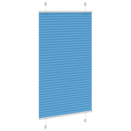 Plisségardin Blå 75x150 cm Stofbredde 74,4 cm Polyester