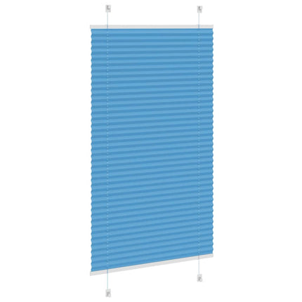 Plisségardin Blå 75x150 cm Stofbredde 74,4 cm Polyester