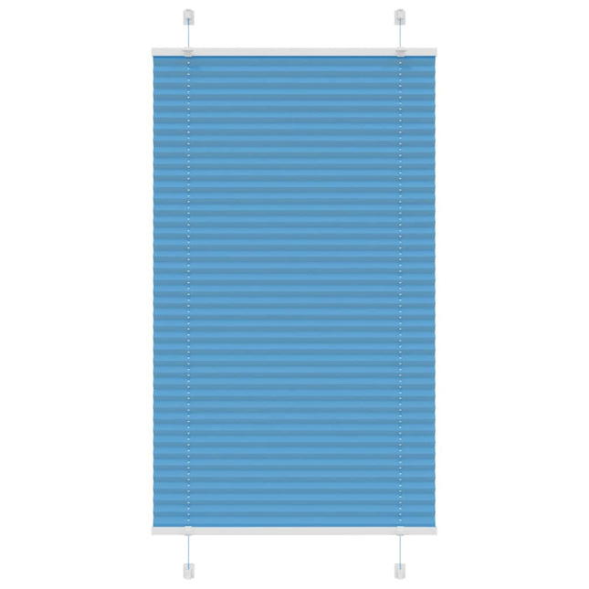 Plisségardin Blå 80x150 cm Stofbredde 79,4 cm Polyester