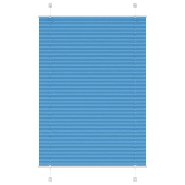 Plisségardin Blå 100x150 cm Stofbredde 99,4 cm Polyester