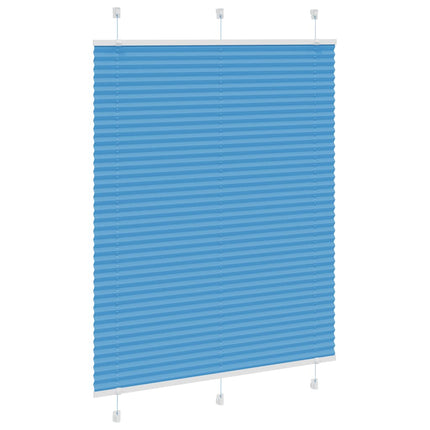 Plisségardin Blå 110x150 cm Stofbredde 109,4 cm Polyester