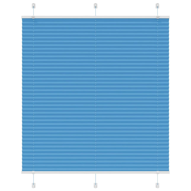 Plisségardin Blå 115x150 cm Stofbredde 114,4 cm Polyester