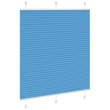 Plisségardin Blå 115x150 cm Stofbredde 114,4 cm Polyester