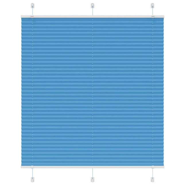 Plisségardin Blå 120x150 cm Stofbredde 119,4 cm Polyester