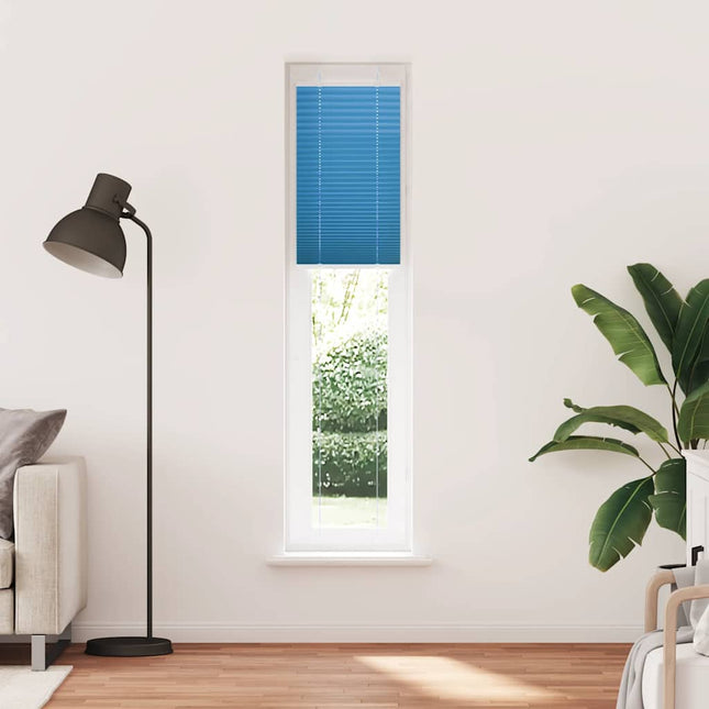 Plisségardin Blå 40x200 cm Stofbredde 39,4 cm Polyester