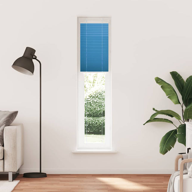 Plisségardin Blå 45x200 cm Stofbredde 44,4 cm Polyester