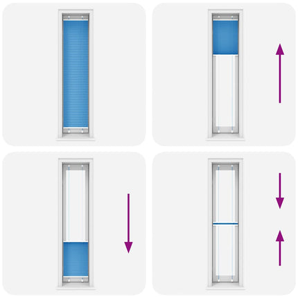 Plisségardin Blå 45x200 cm Stofbredde 44,4 cm Polyester