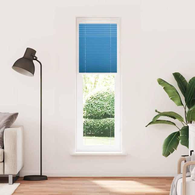 Plisségardin Blå 60x200 cm Stofbredde 59,4 cm Polyester