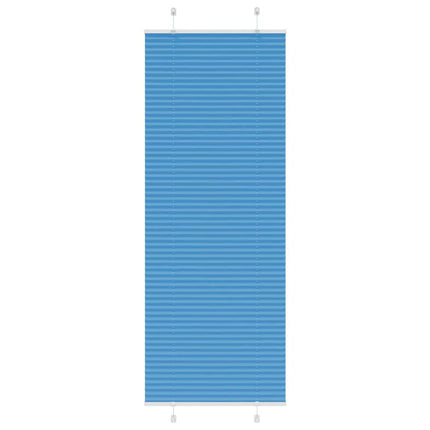 Plisségardin Blå 75x200 cm Stofbredde 74,4 cm Polyester
