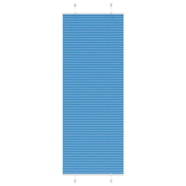 Plisségardin Blå 75x200 cm Stofbredde 74,4 cm Polyester