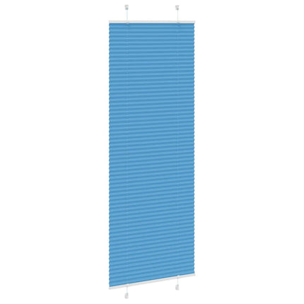 Plisségardin Blå 75x200 cm Stofbredde 74,4 cm Polyester