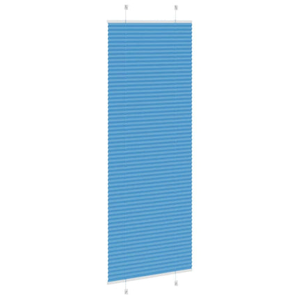 Plisségardin Blå 75x200 cm Stofbredde 74,4 cm Polyester