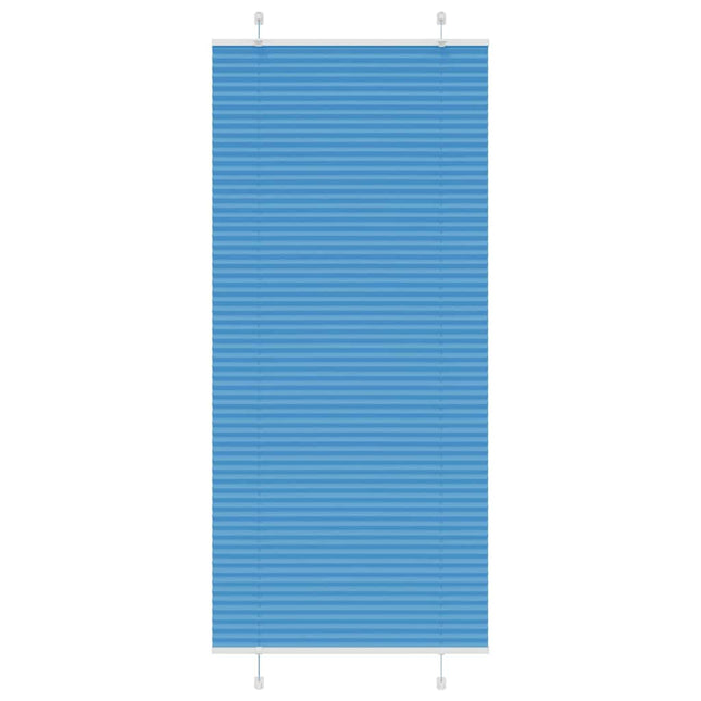 Plisségardin Blå 85x200 cm Stofbredde 84,4 cm Polyester