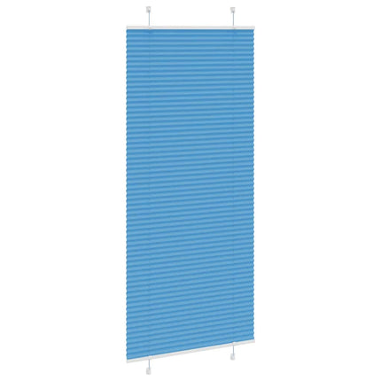Plisségardin Blå 85x200 cm Stofbredde 84,4 cm Polyester