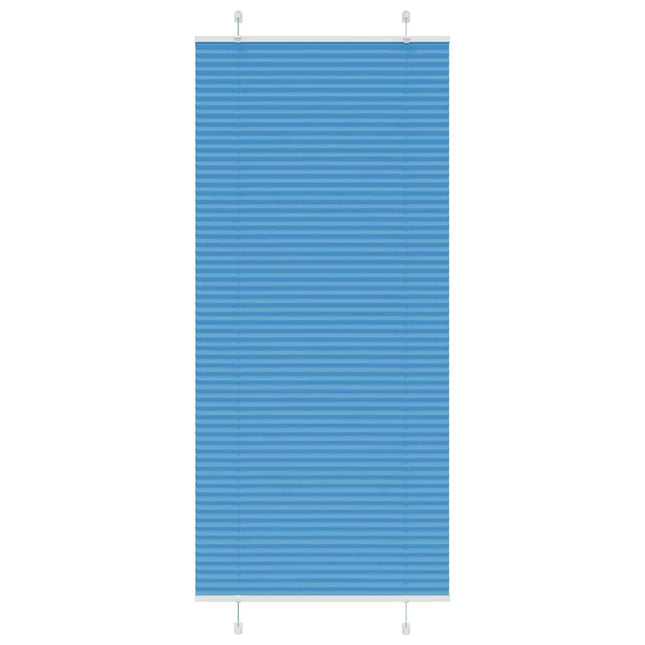 Plisségardin Blå 90x200 cm Stofbredde 89,4 cm Polyester