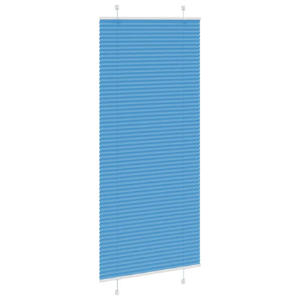 Plisségardin Blå 90x200 cm Stofbredde 89,4 cm Polyester