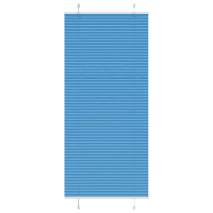 Plisségardin Blå 95x200 cm Stofbredde 94,4 cm Polyester