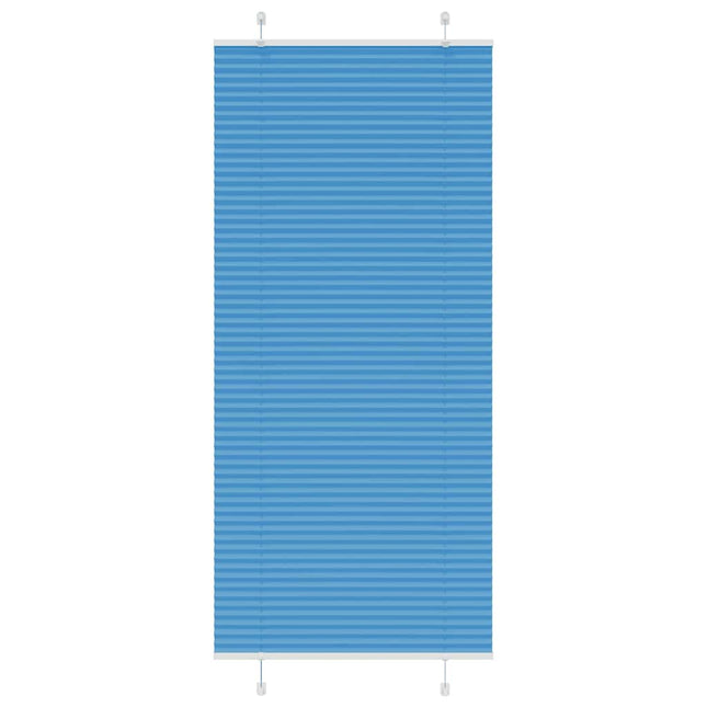 Plisségardin Blå 95x200 cm Stofbredde 94,4 cm Polyester