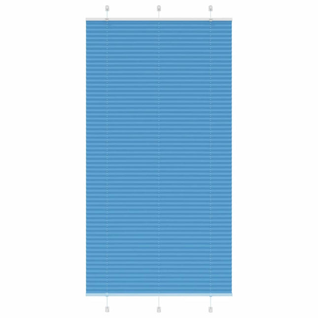 Plisségardin Blå 105x200 cm Stofbredde 104,4 cm Polyester