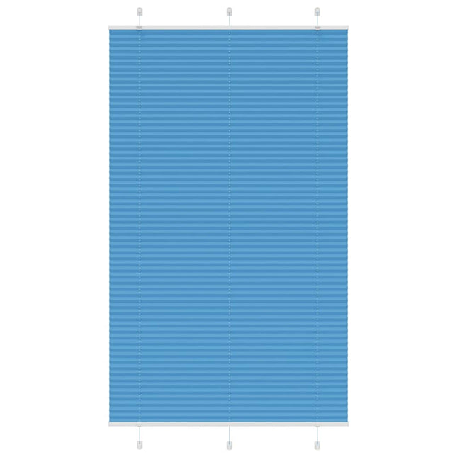 Plisségardin Blå 115x200 cm Stofbredde 114,4 cm Polyester