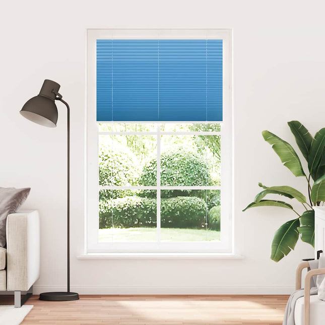 Plisségardin Blå 120x200 cm Stofbredde 119,4 cm Polyester