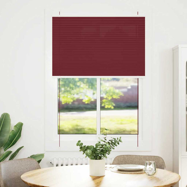 Plisségardin Bordeauxrød 90x100 cm Stofbredde 89,4 cm Polyester