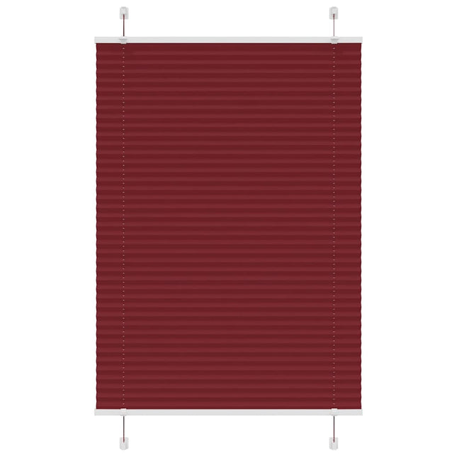 Plisségardin Bordeauxrød 100x100 cm Stofbredde 99,4cm Polyester