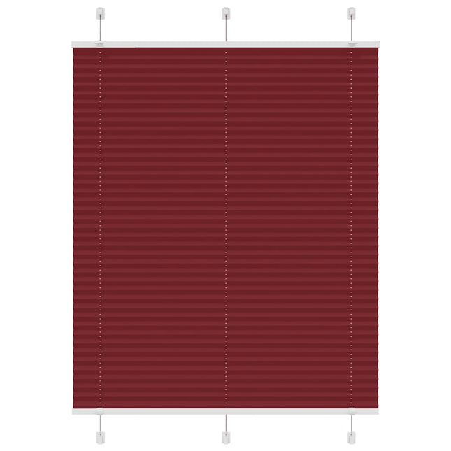 Plisségardin Bordeauxrød 105x100cm Stofbredde 104,4cm Polyester