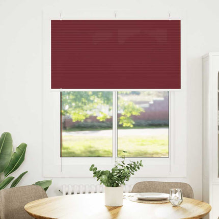 Plisségardin Bordeauxrød 105x100cm Stofbredde 104,4cm Polyester