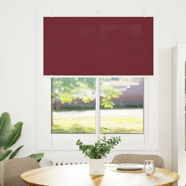 Plisségardin Bordeauxrød 105x100cm Stofbredde 104,4cm Polyester