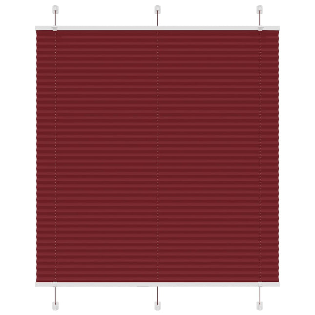 Plisségardin Bordeauxrød 120x100 cm Stofbredde 119,4 cm