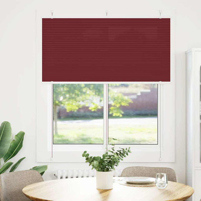 Plisségardin Bordeauxrød 120x100 cm Stofbredde 119,4 cm