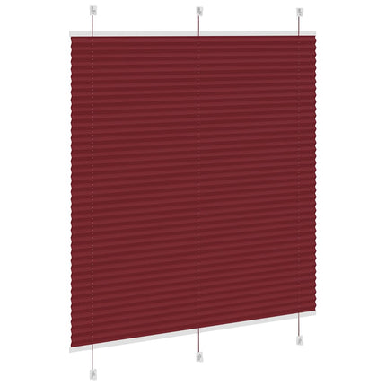 Plisségardin Bordeauxrød 120x100 cm Stofbredde 119,4 cm