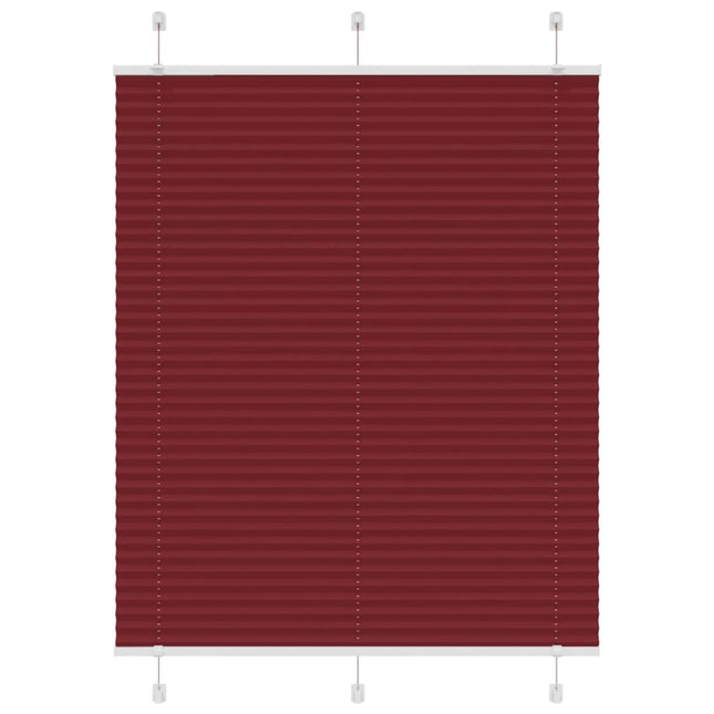 Plisségardin Bordeauxrød 105x150 cm Stofbredde 104,4 cm