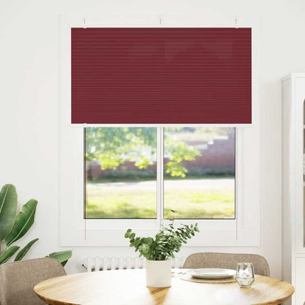 Plisségardin Bordeauxrød 105x150 cm Stofbredde 104,4 cm