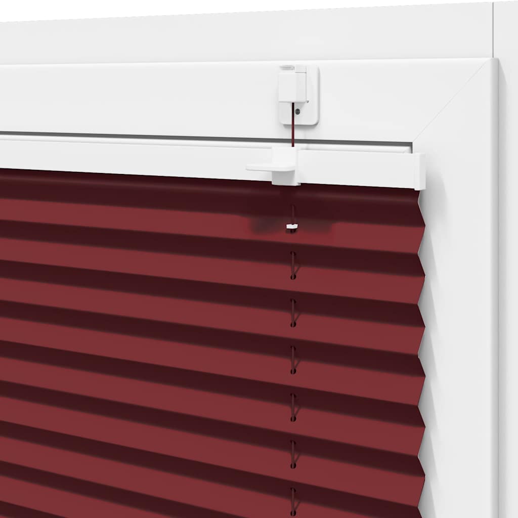 Plisségardin Bordeauxrød 105x150 cm Stofbredde 104,4 cm