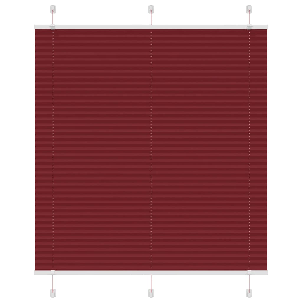 Plisségardin Bordeauxrød 115x150 cm Stofbredde 114,4 cm
