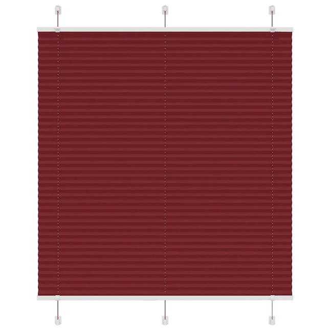 Plisségardin Bordeauxrød 115x150 cm Stofbredde 114,4 cm
