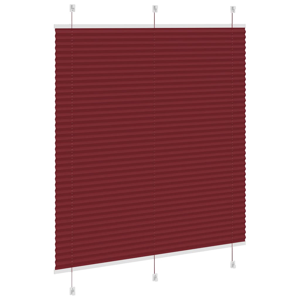 Plisségardin Bordeauxrød 115x150 cm Stofbredde 114,4 cm